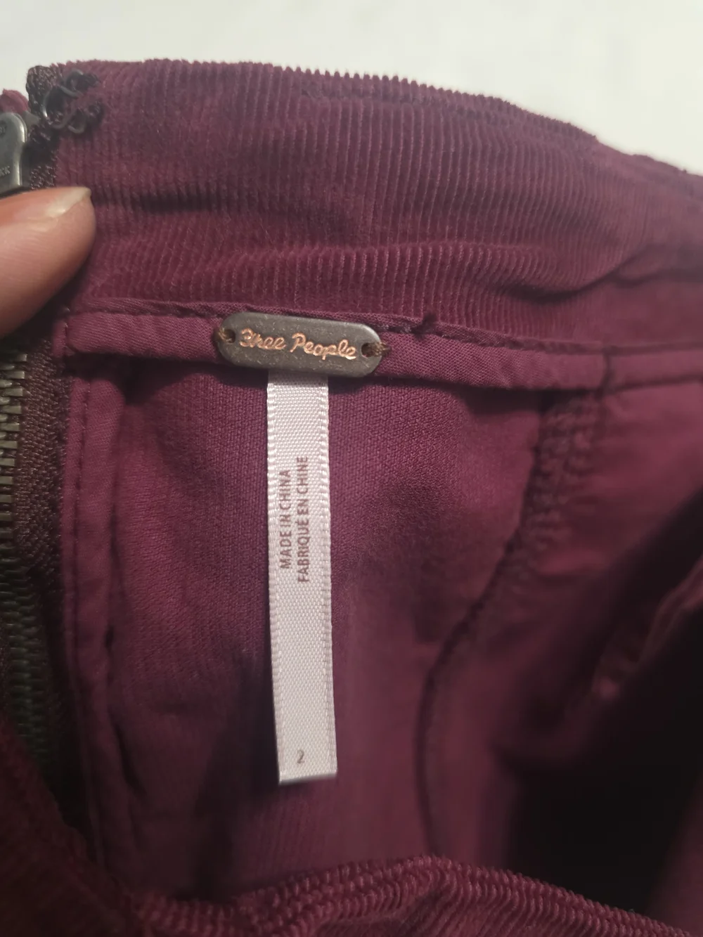 Free People Modern Femme Corduroy Burgundy Mini Skirt - Classic A-Line Style